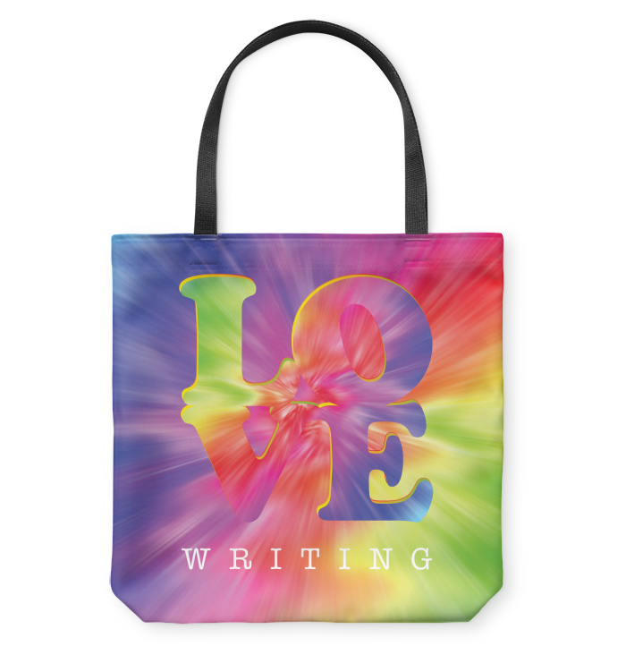 LOVE WRITING large tote bag