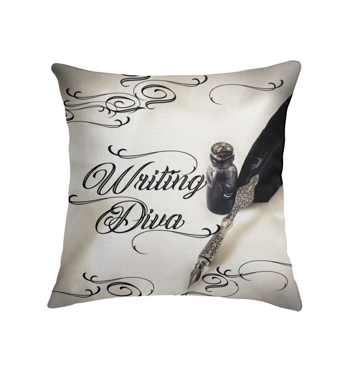 WRITING DIVA throw pillow